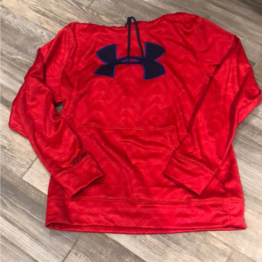 Mens red Under Armour hoodie